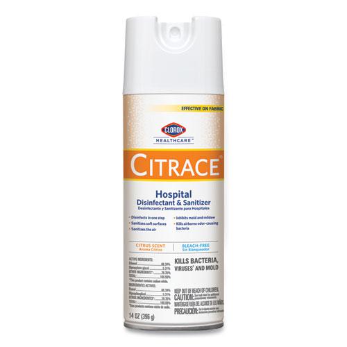 Citrace Hospital Disinfectant and Deodorizer, Citrus, 14 oz Aerosol Spray, 12/Carton. Picture 5
