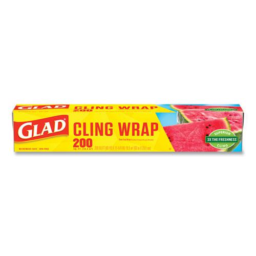 ClingWrap Plastic Wrap, 200 Square Foot Roll, Clear, 12 Rolls/Carton. Picture 3