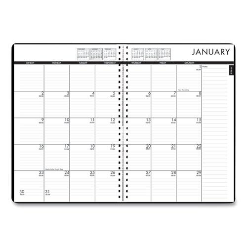 24/7 Recycled Daily Appointment Book/Monthly Planner, 10 x 7, Black Cover, 12-Month (Jan to Dec): 2024. Picture 3