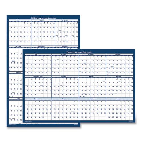 Academic Year Recycled Poster Style Reversible/Erasable Yearly Wall Calendar, 24 x 37, 12-Month (July to June): 2024 to 2025. Picture 1