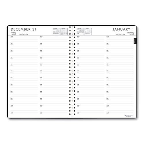24/7 Recycled Daily Appointment Book/Monthly Planner, 10 x 7, Black Cover, 12-Month (Jan to Dec): 2024. Picture 2