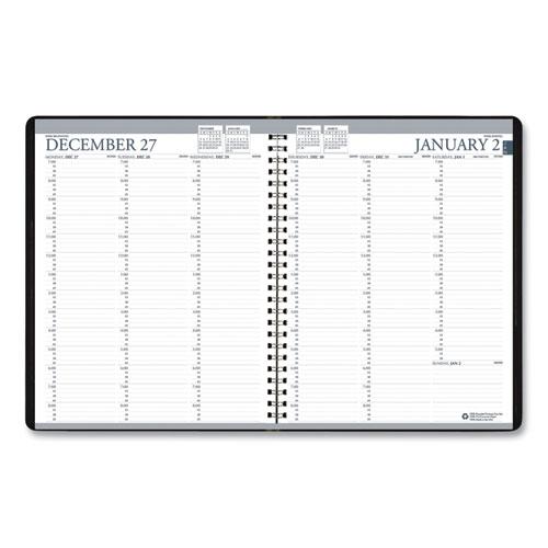 Recycled Professional Weekly Planner, 15-Minute Appts, 11 x 8.5, Black Wirebound Soft Cover, 12-Month (Jan to Dec): 2024. Picture 2