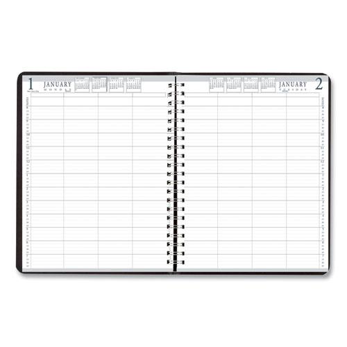 Four-Person Group Practice Daily Appointment Book, 11 x 8.5, Black Cover, 12-Month (Jan to Dec): 2024. Picture 2