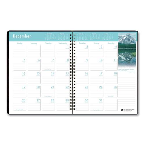 Earthscapes Recycled Ruled Monthly Planner, Landscapes Color Photos, 11 x 8.5, Black Cover, 14-Month (Dec-Jan): 2023-2025. Picture 2