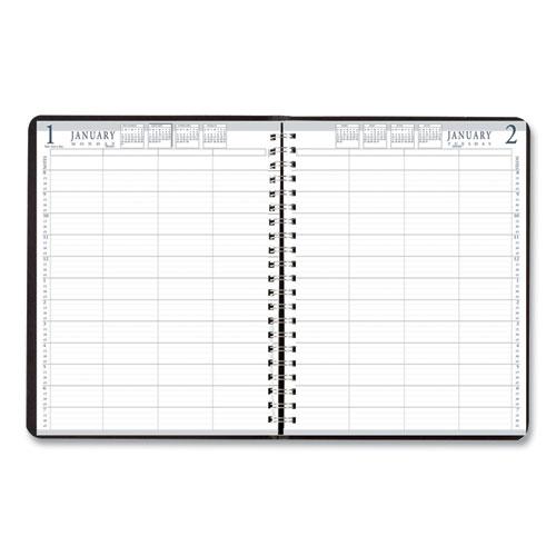 Executive Series Four-Person Group Practice Daily Appointment Book, 11 x 8.5, Black Hard Cover, 12-Month (Jan to Dec): 2024. Picture 2