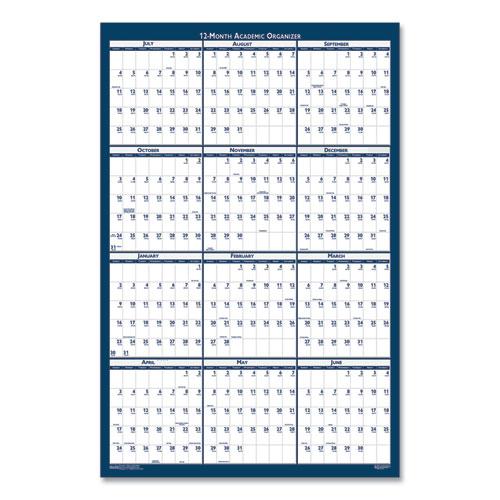 Academic Year Recycled Poster Style Reversible/Erasable Yearly Wall Calendar, 24 x 37, 12-Month (July to June): 2024 to 2025. Picture 2