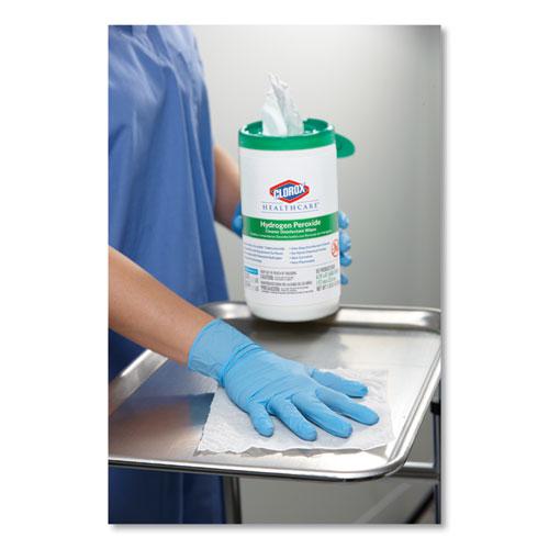 Hydrogen Peroxide Cleaner Disinfectant Wipes, 11 x 12, Unscented, White, 185/Canister, 2 Canisters/Carton. Picture 7