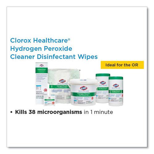 Hydrogen Peroxide Cleaner Disinfectant Wipes, 12 x 11, Unscented, White, 185/Pack, 2 Packs/Carton. Picture 5