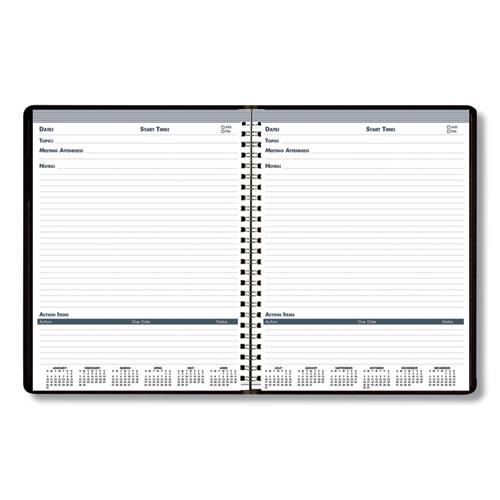 Recycled Meeting Note Planner, 11 x 8.5, Black Cover, 12-Month (Jan to Dec): 2023. Picture 2