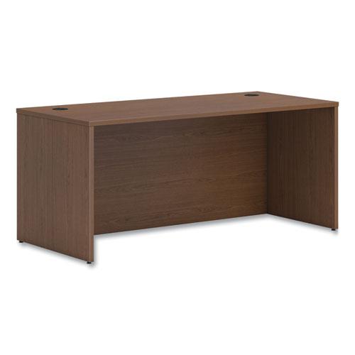 Mod Desk Shell, 66" x 30" x 29", Sepia Walnut. Picture 1