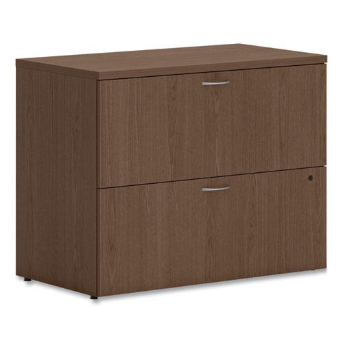 Mod Lateral File, 2 Legal/Letter-Size File Drawers, Sepia Walnut, 36" x 20" x 29". Picture 1