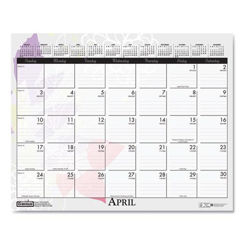 Recycled Wild Flower Wall Calendar, Wild Flowers Artwork, 15 x 12, White/Multicolor Sheets, 12-Month (Jan to Dec): 2022. Picture 4