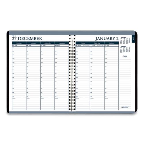 Recycled Monthly Weekly 7 Day Planner, 8.75 x 6.88, Black Cover, 12-Month (Jan to Dec): 2024. Picture 3