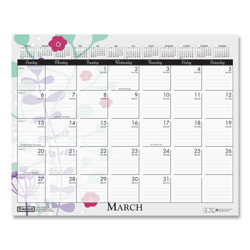 Recycled Wild Flower Wall Calendar, Wild Flowers Artwork, 15 x 12, White/Multicolor Sheets, 12-Month (Jan to Dec): 2022. Picture 3