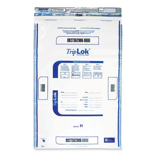 Deposit Bag, Plastic, 12 x 16, Clear, 100/Pack. Picture 1