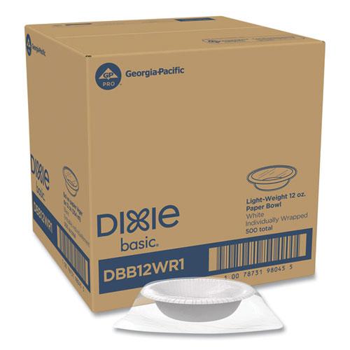 Everyday Disposable Dinnerware, Individually Wrapped, Bowl, 12 oz, White, 500/Carton. Picture 1