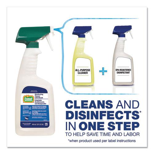 Disinfecting Cleaner with Bleach, 32 oz, Plastic Spray Bottle, Fresh Scent, 8/Carton. Picture 4