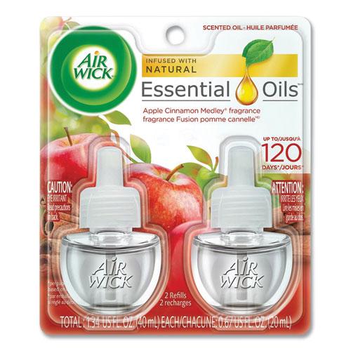 Scented Oil Refill, 0.67 oz, Apple Cinnamon Medley, 2/Pack, 6 Packs/Carton. Picture 1