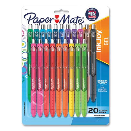 InkJoy Gel Pen, Retractable, Medium 0.7 mm, Assorted Ink and Barrel Colors, 20/Pack. Picture 5
