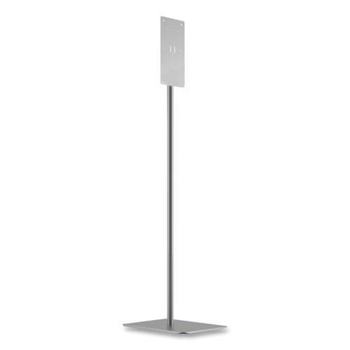 Hand Sanitizer Station Stand, 12 x 16 x 54, Silver. Picture 2