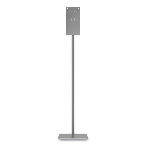 Hand Sanitizer Station Stand, 12 x 16 x 54, Silver. Picture 3