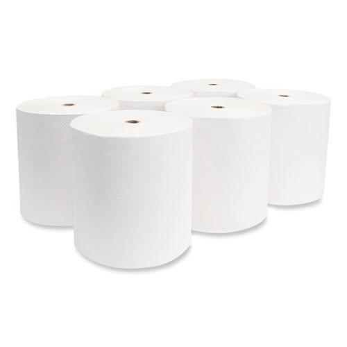 Valay Proprietary Roll Towels, 1-Ply, 8" x 800 ft, White, 6 Rolls/Carton. Picture 2