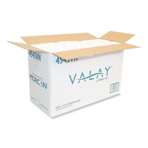 Valay Interfolded Napkins, 1-Ply, White, 6.5 x 8.25, 6,000/Carton. Picture 3