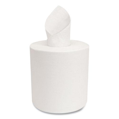 Morsoft Center-Pull Roll Towels, 2-Ply, 6.9" dia, White, 600 Sheets/Roll, 6 Rolls/Carton. Picture 2