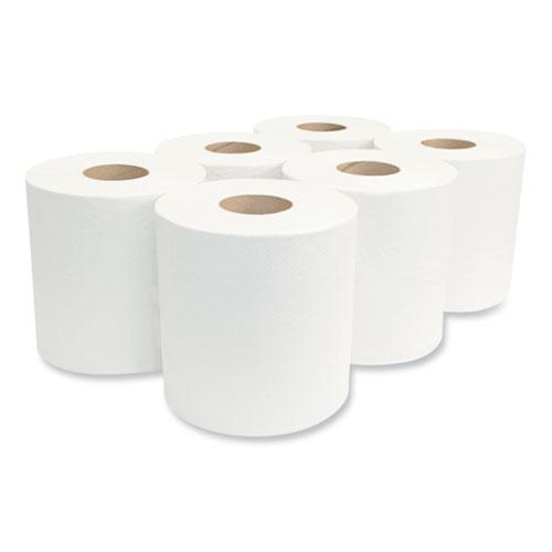 Morsoft Center-Pull Roll Towels, 2-Ply, 6.9" dia, White, 600 Sheets/Roll, 6 Rolls/Carton. Picture 3