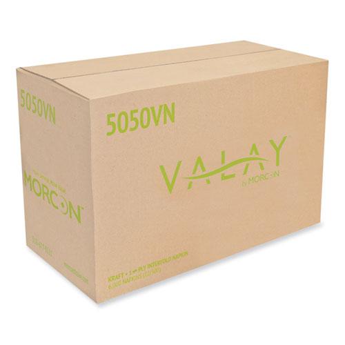 Valay Interfolded Napkins, 1-Ply, 6.3 x 8.85, Kraft, 6,000/Carton. Picture 3