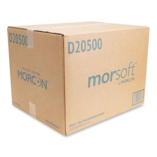 Morsoft Dispenser Napkins, 1-Ply, 6 x 13.5, White, 500/Pack, 20 Packs/Carton. Picture 5