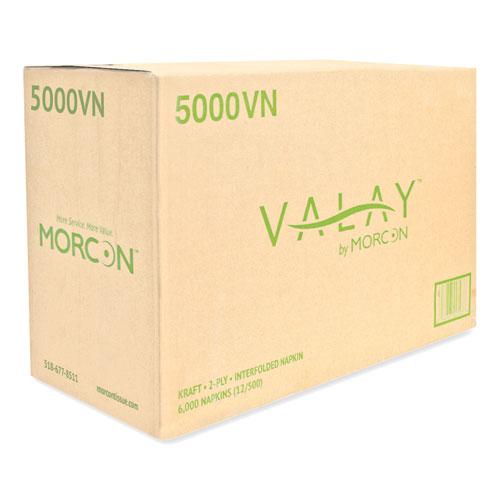 Valay Interfolded Napkins, 2-Ply, 6.5 x 8.25, Kraft, 6,000/Carton. Picture 5