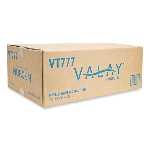 Valay Proprietary TAD Roll Towels, 1-Ply, 7.5" x 550 ft, White, 6 Rolls/Carton. Picture 6