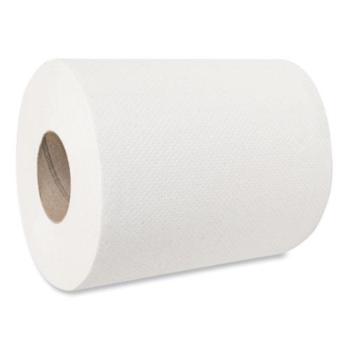 Morsoft Center-Pull Roll Towels, 2-Ply, 6.9" dia, White, 600 Sheets/Roll, 6 Rolls/Carton. Picture 6