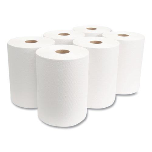10 Inch Roll Towels, 1-Ply, 10" x 800 ft, White, 6 Rolls/Carton. Picture 4