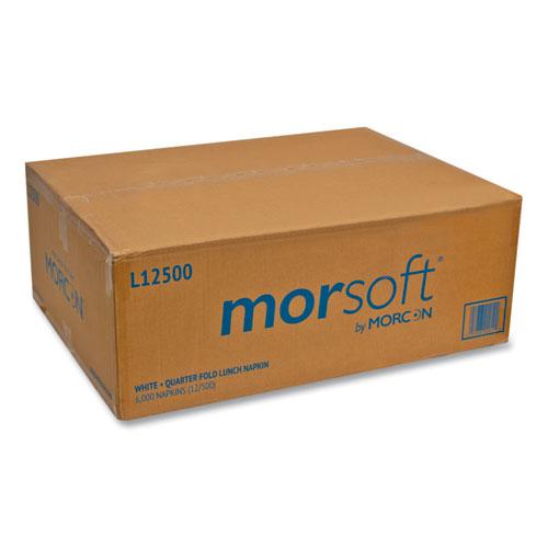 Morsoft 1/4 Fold Lunch Napkins, 1 Ply, 11.8" x 11.8", White, 6,000/Carton. Picture 2