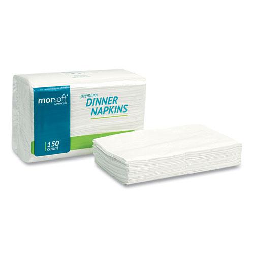 Morsoft Dinner Napkins, 2-Ply, 14.5 x 16.5, White, 3,000/Carton. Picture 4