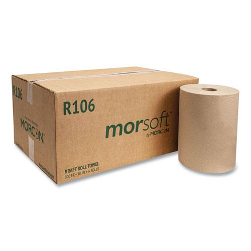 10 Inch Roll Towels, 1-Ply, 10" x 800 ft, Kraft, 6 Rolls/Carton. Picture 1