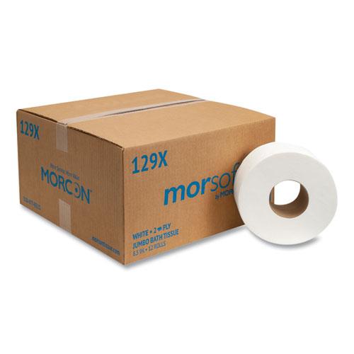 Jumbo Bath Tissue, Septic Safe, 2-Ply, White, 500 ft, 12/Carton. The main picture.