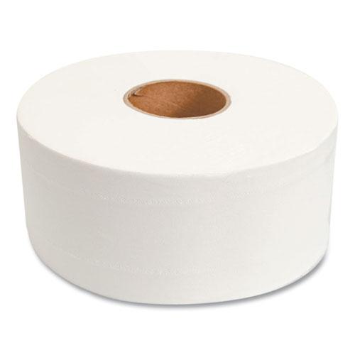 Valay Mini Jumbo Bath Tissue, Septic Safe, 2-Ply, White, 750 ft, 12 Rolls/Carton. Picture 4