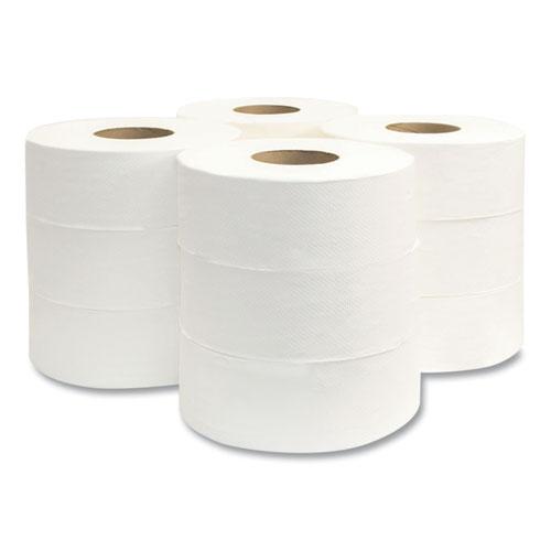 Jumbo Bath Tissue, Septic Safe, 2-Ply, White, 3.3" x 700 ft, 12 Rolls/Carton. Picture 4