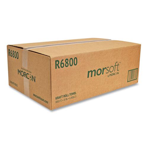 Morsoft Universal Roll Towels, 1-Ply, 8" x 800 ft, Brown, 6 Rolls/Carton. Picture 2