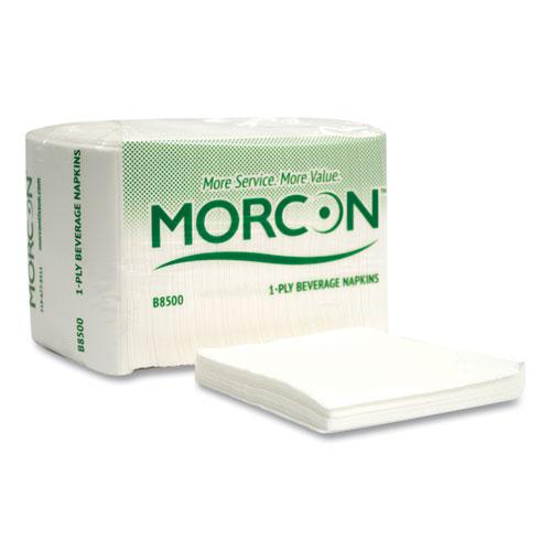 Morsoft Beverage Napkins, 9 x 9/4, White, 500/Pack, 8 Packs/Carton. Picture 2