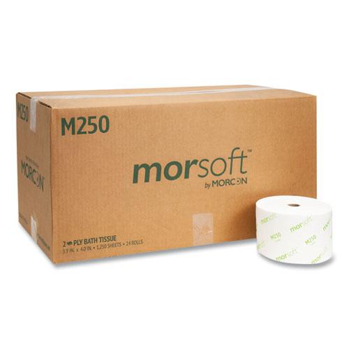 Small Core Bath Tissue, Septic Safe, 2-Ply, White, 1,250/Roll, 24 Rolls/Carton. Picture 1