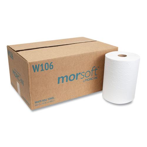 10 Inch Roll Towels, 1-Ply, 10" x 800 ft, White, 6 Rolls/Carton. Picture 1