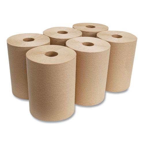 10 Inch Roll Towels, 1-Ply, 10" x 800 ft, Kraft, 6 Rolls/Carton. Picture 6
