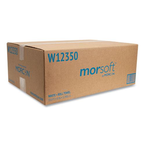 Morsoft Universal Roll Towels, 1-Ply, 8" x 350 ft, White, 12 Rolls/Carton. Picture 3