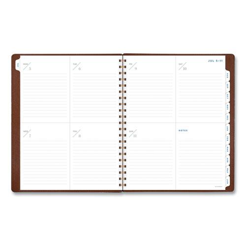 Signature Collection Academic Weekly/Monthly Planners, 11.5 x 8, Distressed Brown Cover, 13-Month (July-July): 2024-2025. Picture 2