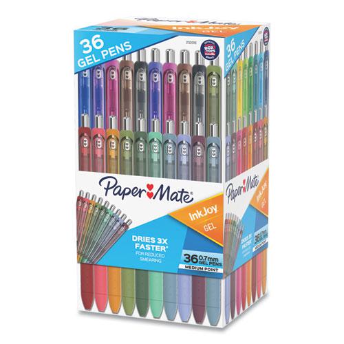 InkJoy Gel Pen, Retractable, Medium 0.7 mm, Assorted Ink and Barrel Colors, 36/Pack. Picture 1