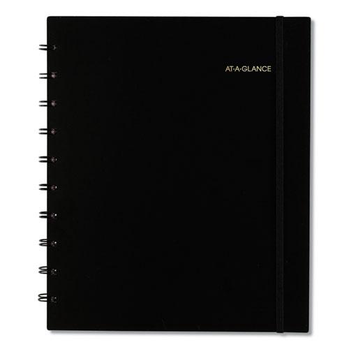 Move-A-Page Academic Weekly/Monthly Planners, 11 x 9, Black Cover, 12-Month (July to June): 2024 to 2025. Picture 1